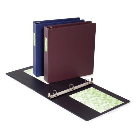 Wilson Jones® 364 Heavy Duty Round Ring Binder with Label Holder, 1", Black